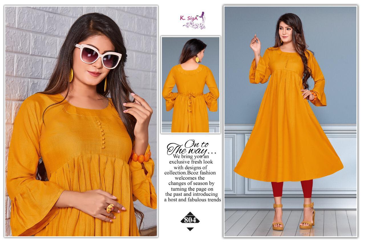 K Siya Mufasa Latest Casual Desingner Kurtis Collection